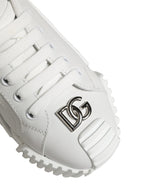 White NS1 Lace Up Low Top Sneakers Shoes