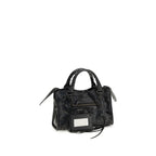 Black Lamb Leather Shoulder Bag