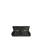 Black Napa Leather / Calf Bos Taurus Clutch Bag