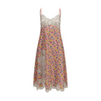 Multicolor Silk Casual Dress