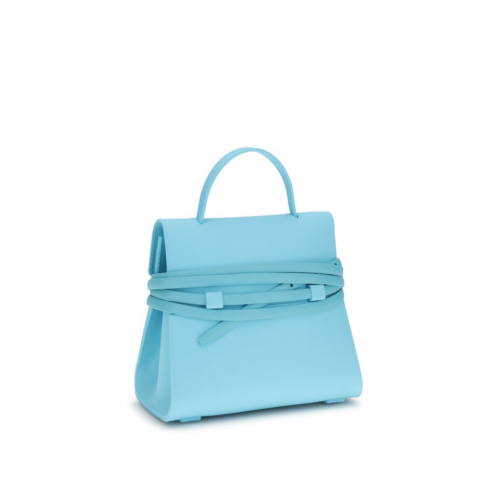 Blue Synthetic Handbag