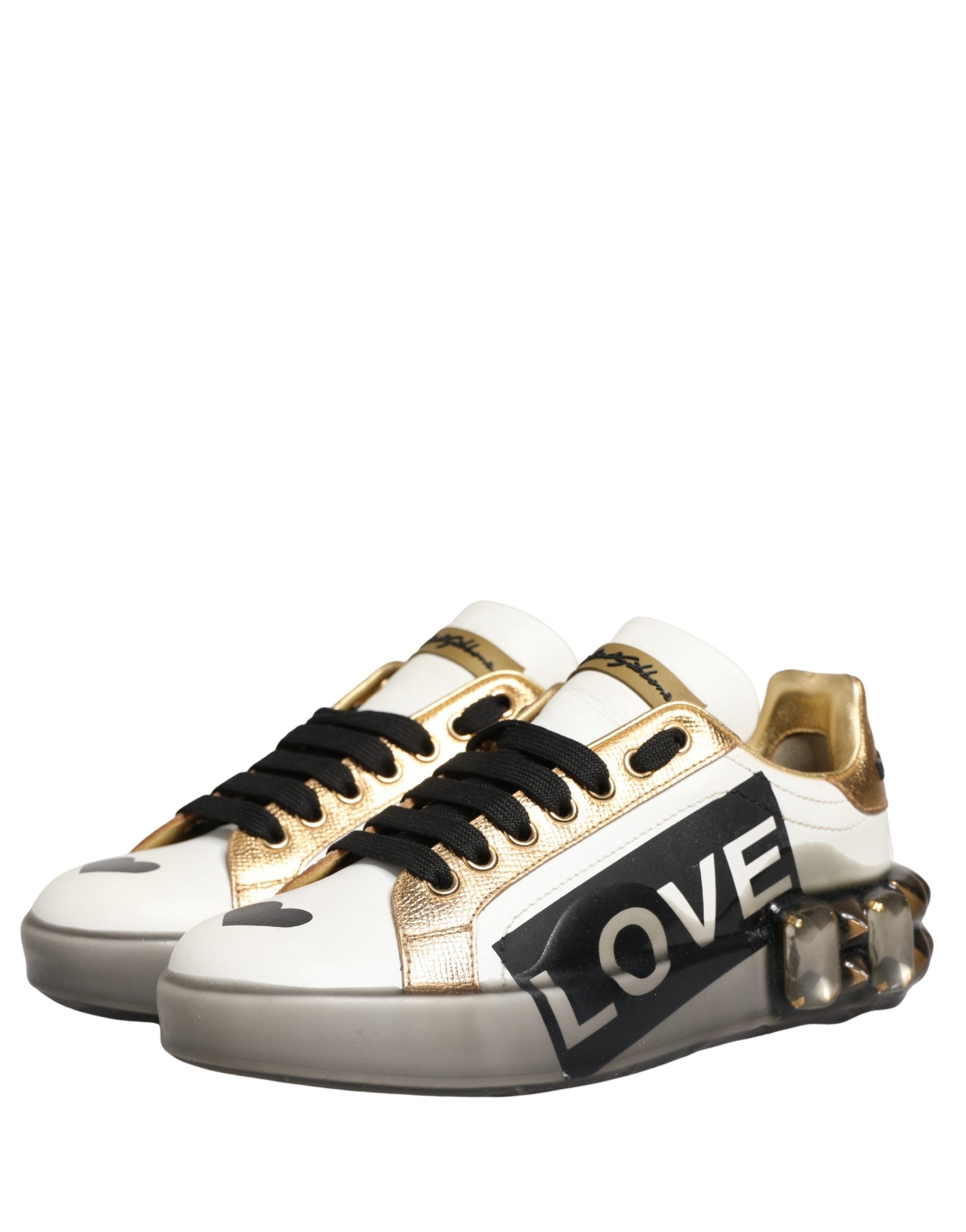 Multicolor Crystal StuddedLOVE Sneakers Shoes