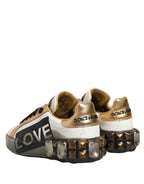 Multicolor Crystal StuddedLOVE Sneakers Shoes