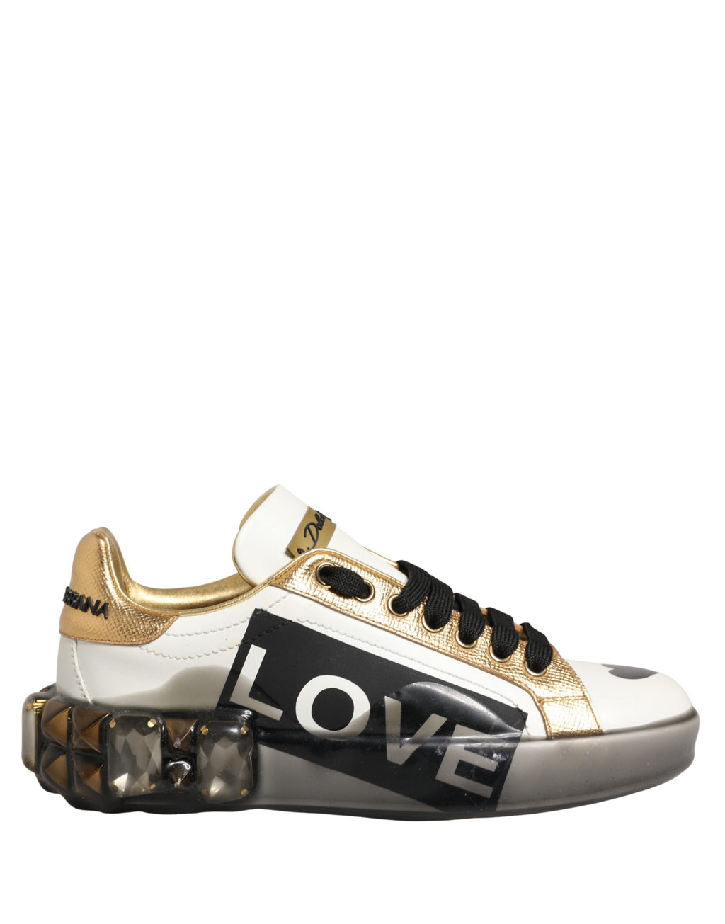 Multicolor Crystal StuddedLOVE Sneakers Shoes