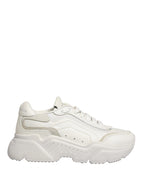 White Leather Daymaster Low Top Sneakers Shoes