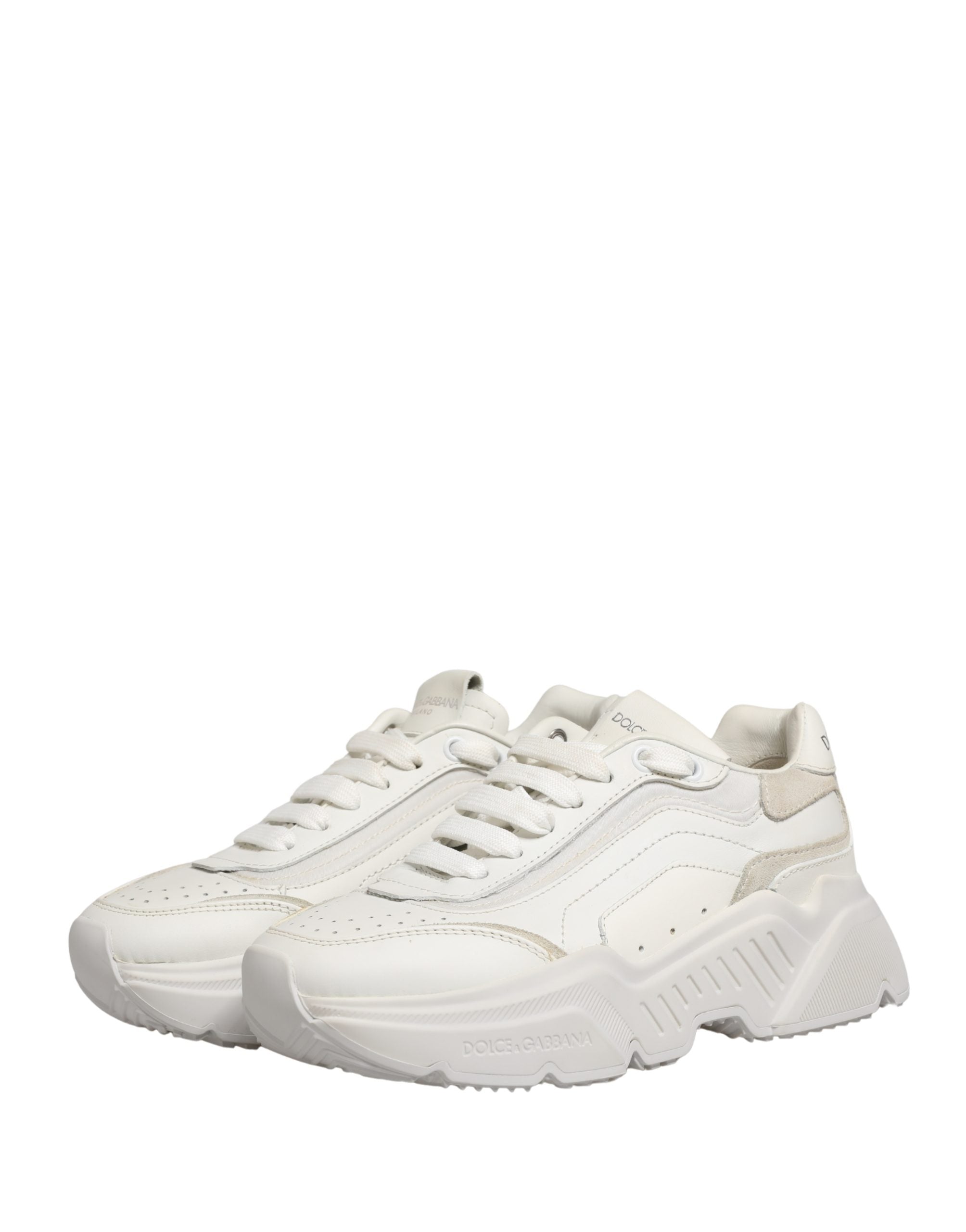 White Leather Daymaster Low Top Sneakers Shoes