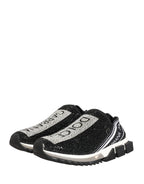 Black Crystal Logo Slip On Sorrento Sneakers Shoes