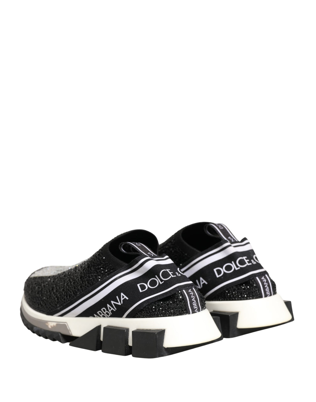 Black Crystal Logo Slip On Sorrento Sneakers Shoes