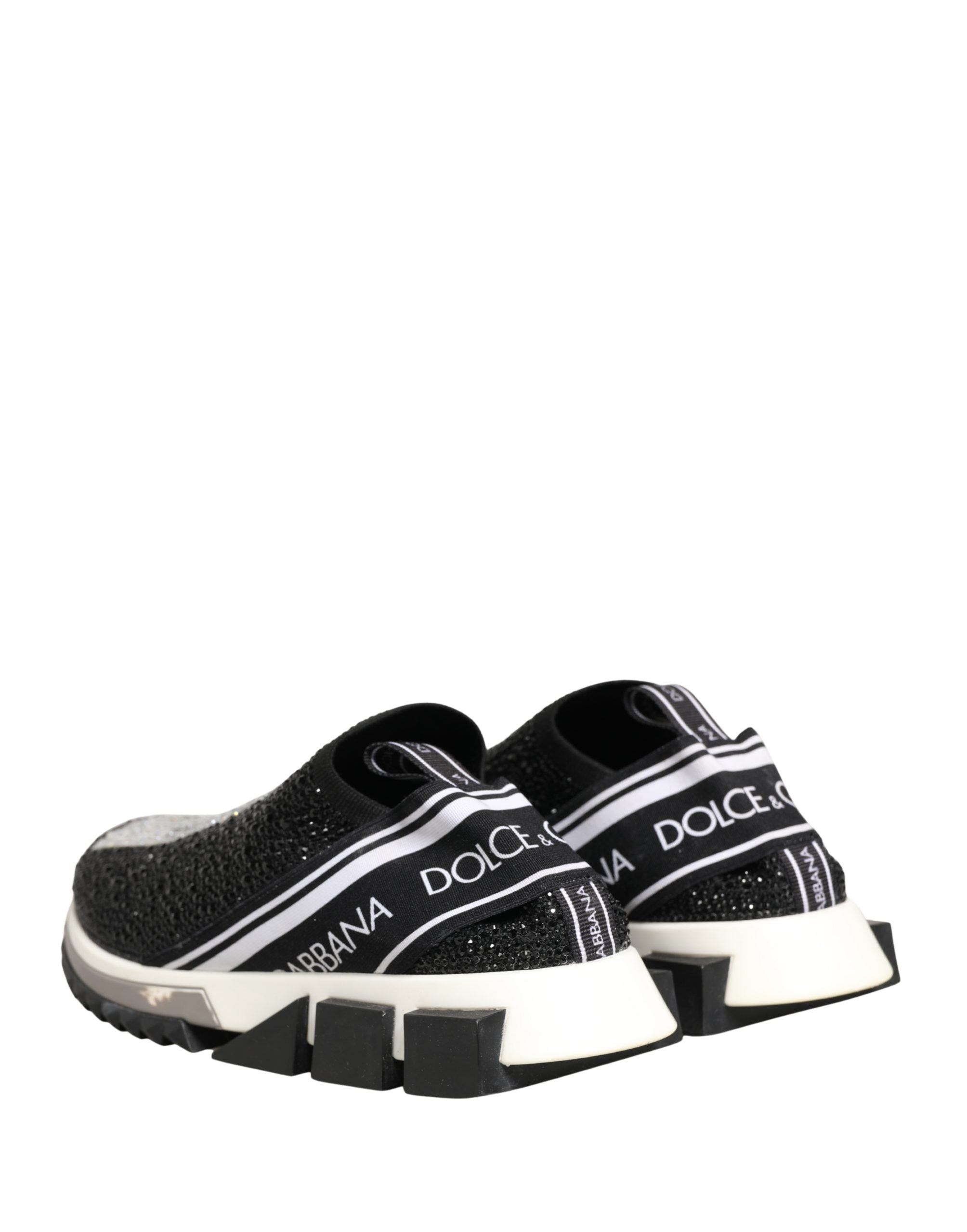 Black Crystal Logo Slip On Sorrento Sneakers Shoes