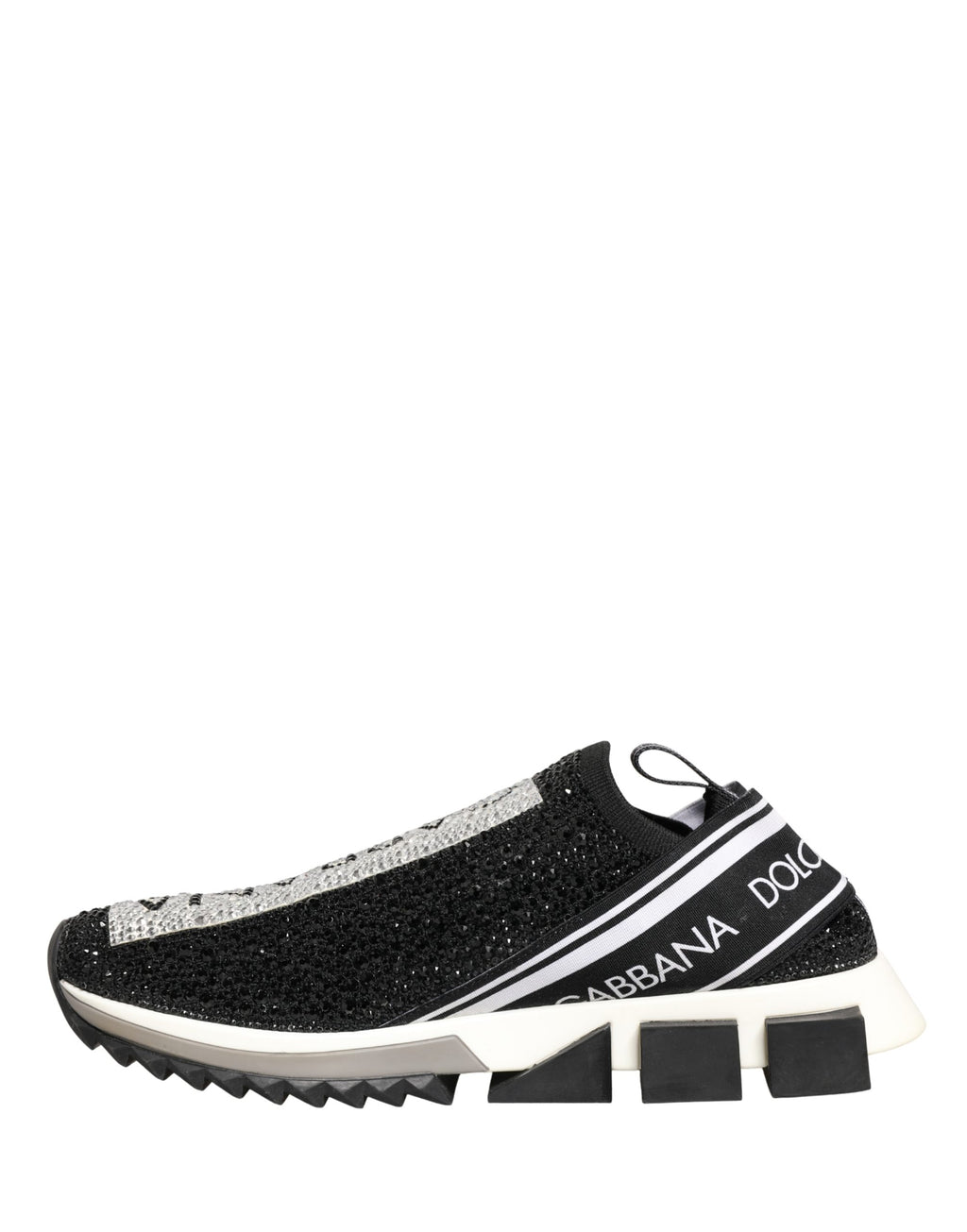 Black Crystal Logo Slip On Sorrento Sneakers Shoes
