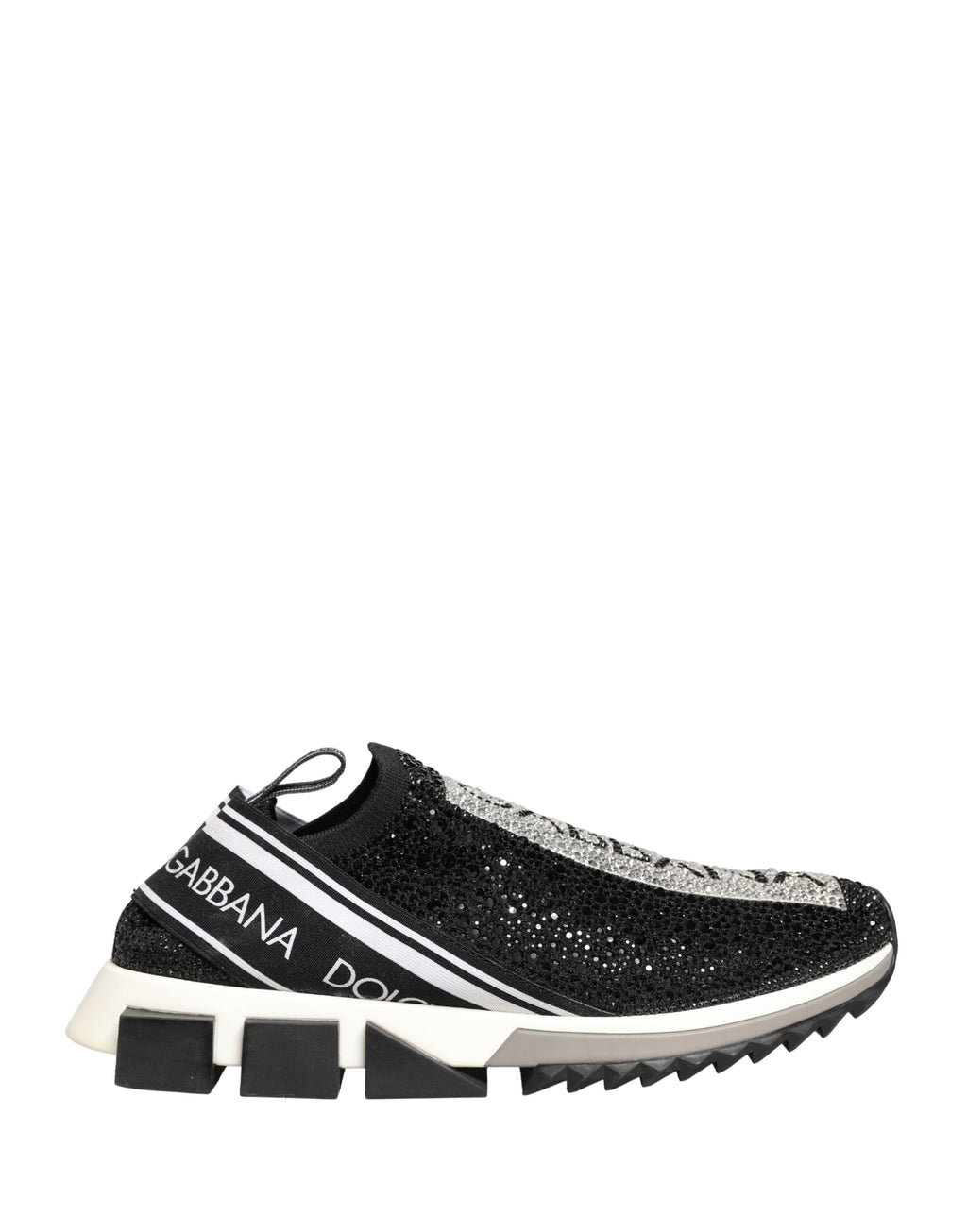Black Crystal Logo Slip On Sorrento Sneakers Shoes