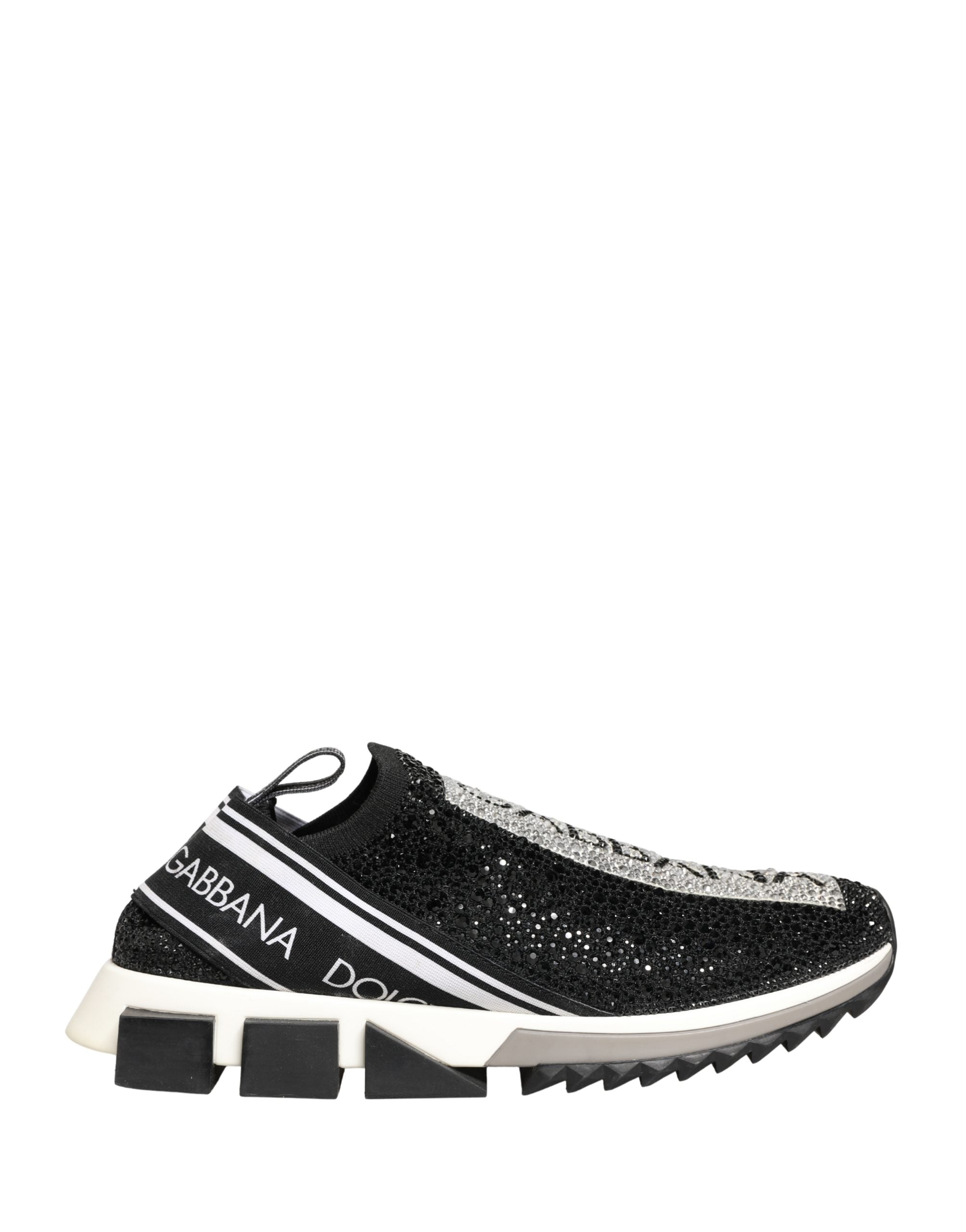 Black Crystal Logo Slip On Sorrento Sneakers Shoes
