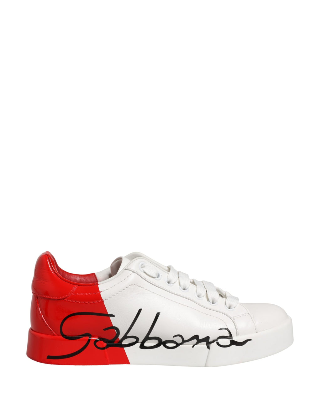 White Red Lace Up Low Top Sneakers Shoes