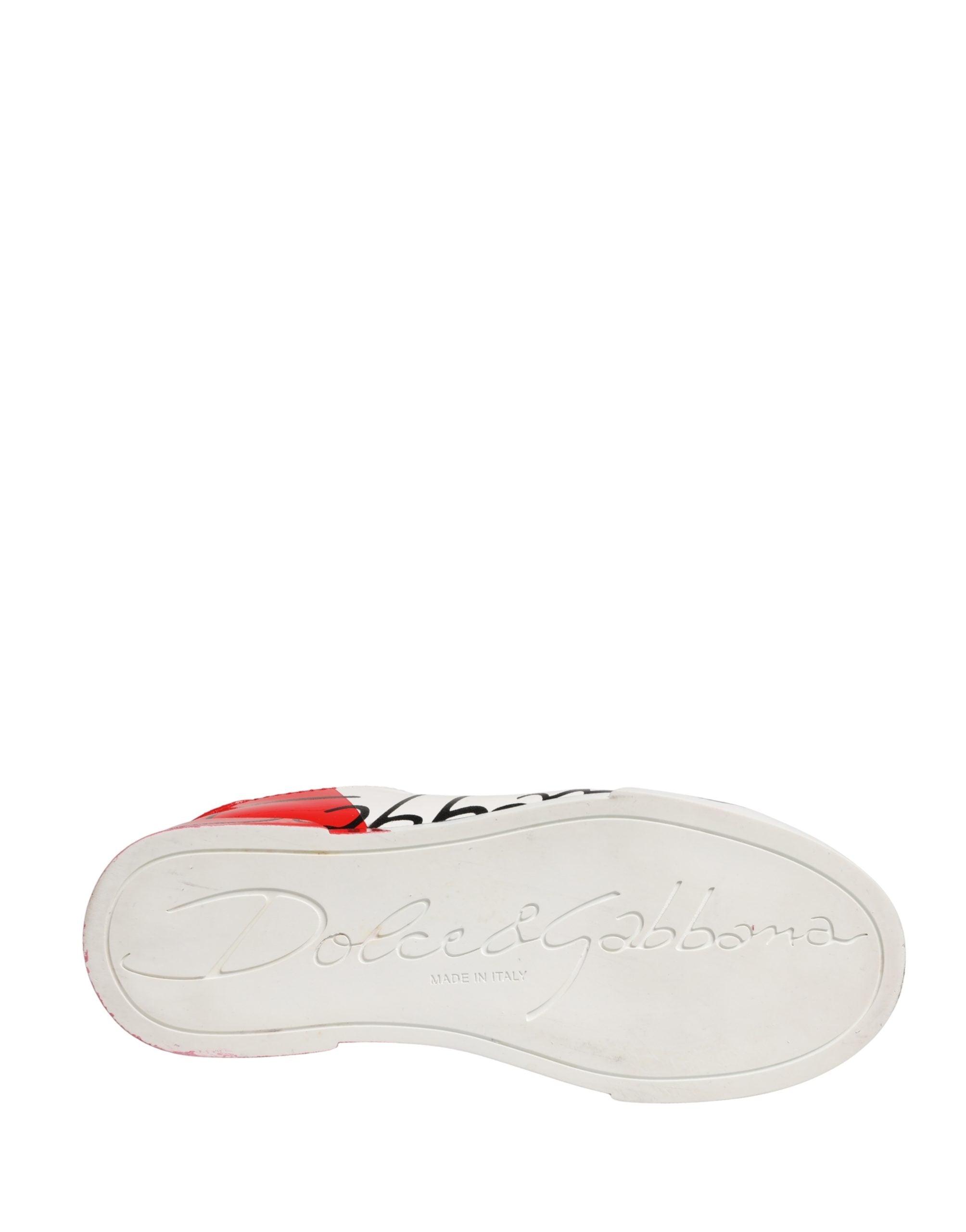 White Red Lace Up Low Top Sneakers Shoes