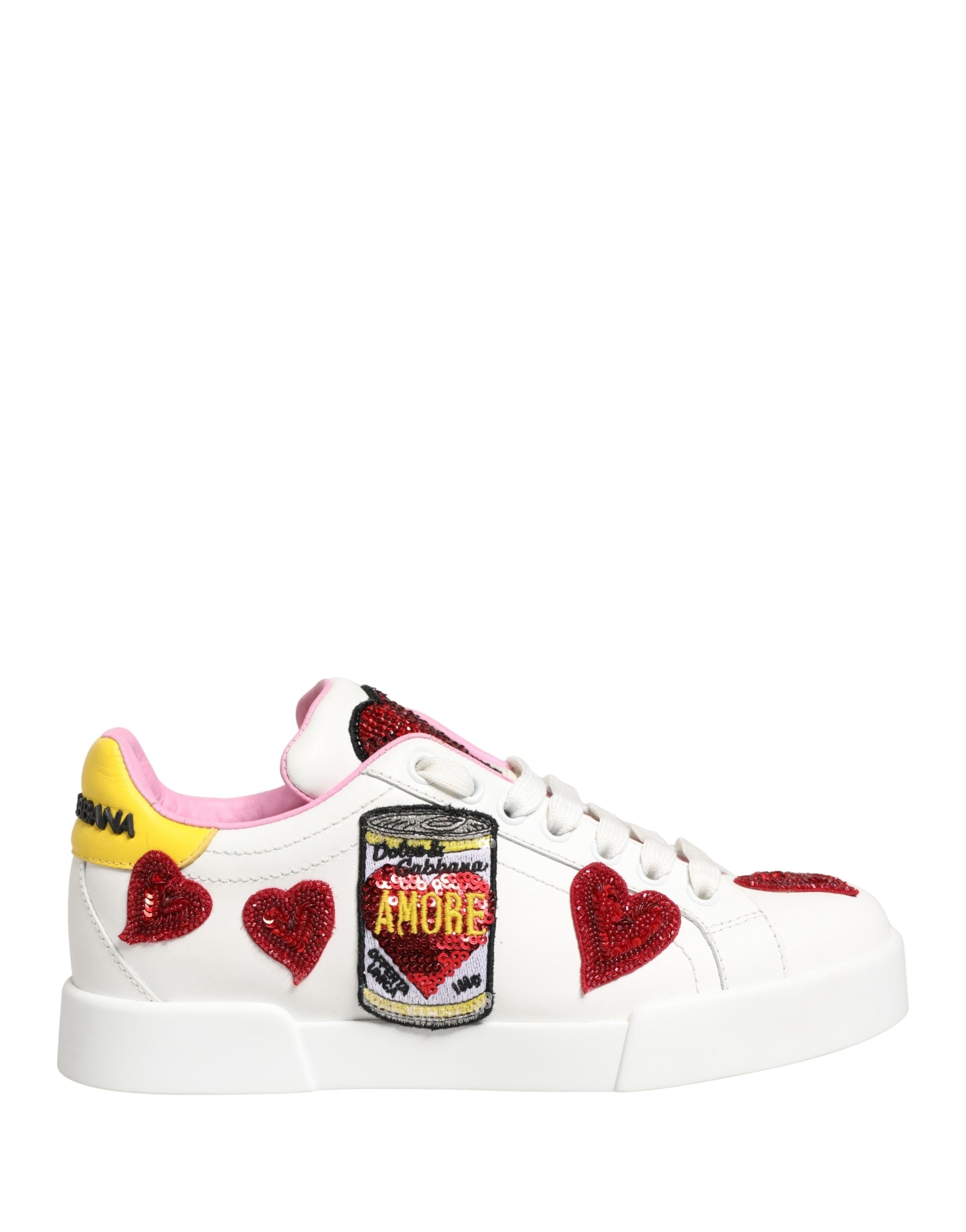 White Portofino Amore Low Top Sneakers Shoes