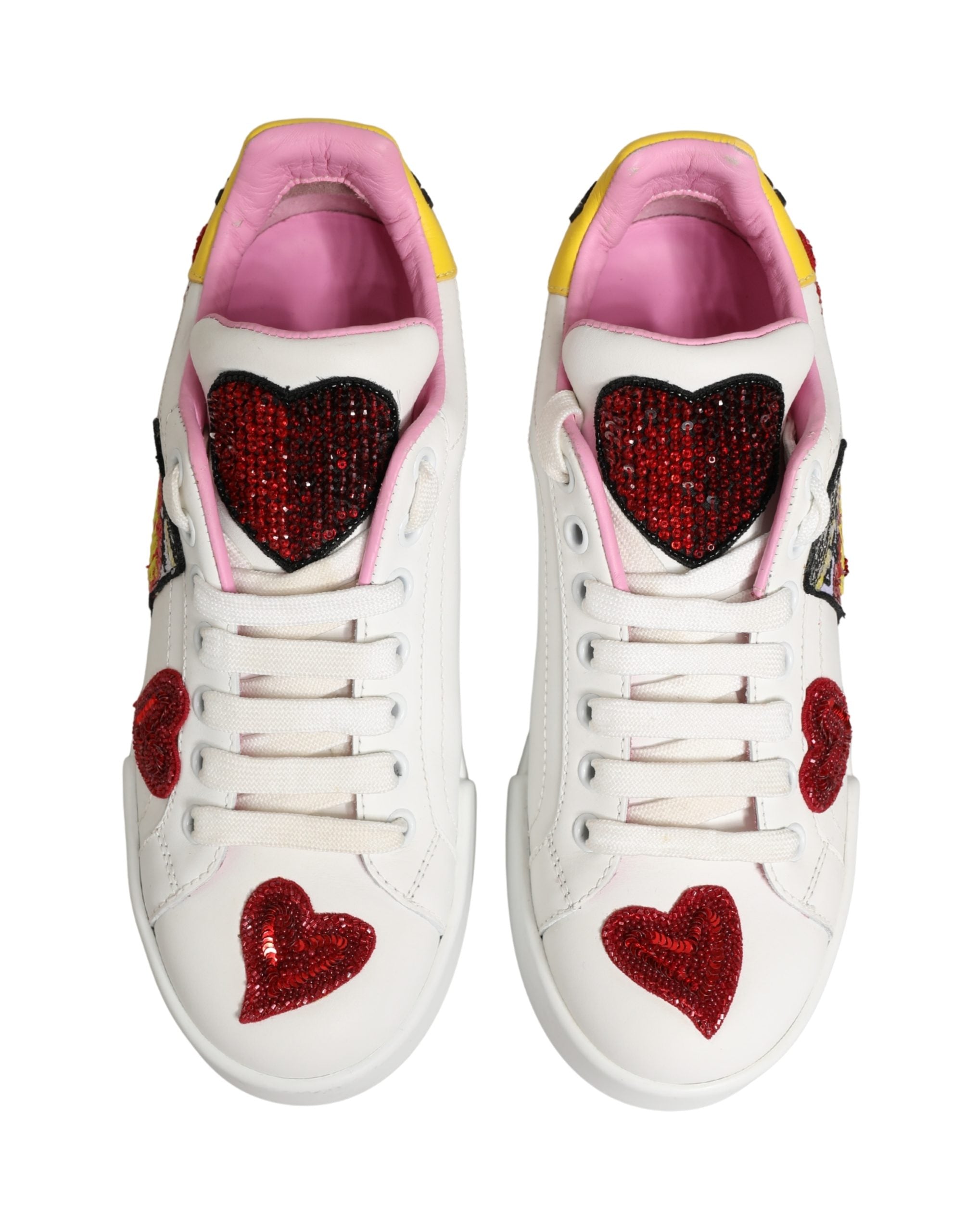 White Portofino Amore Low Top Sneakers Shoes