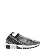 Silver Crystal Logo Slip On Sorrento Sneakers Shoes