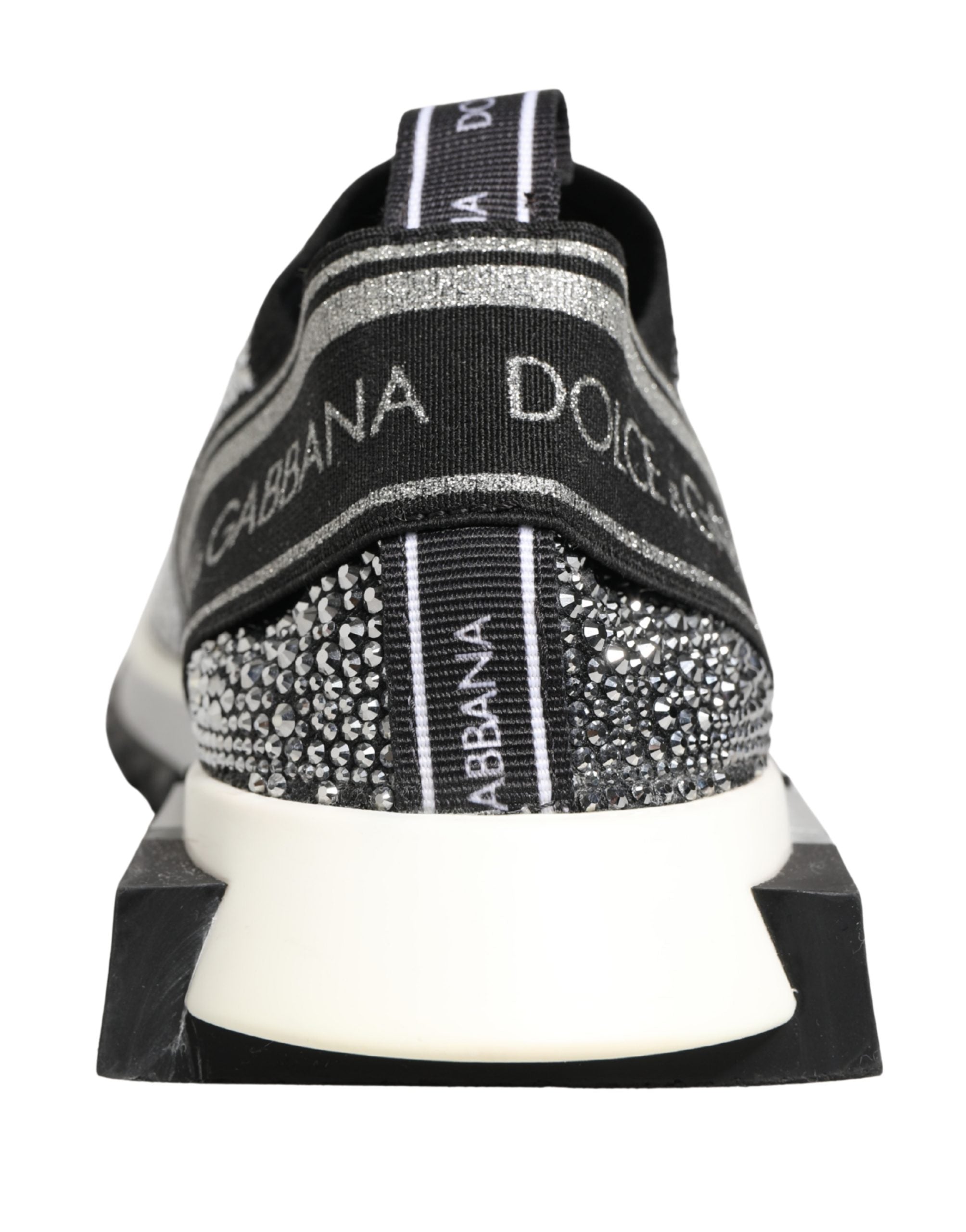 Silver Crystal Logo Slip On Sorrento Sneakers Shoes