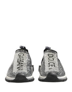 Silver Crystal Logo Slip On Sorrento Sneakers Shoes
