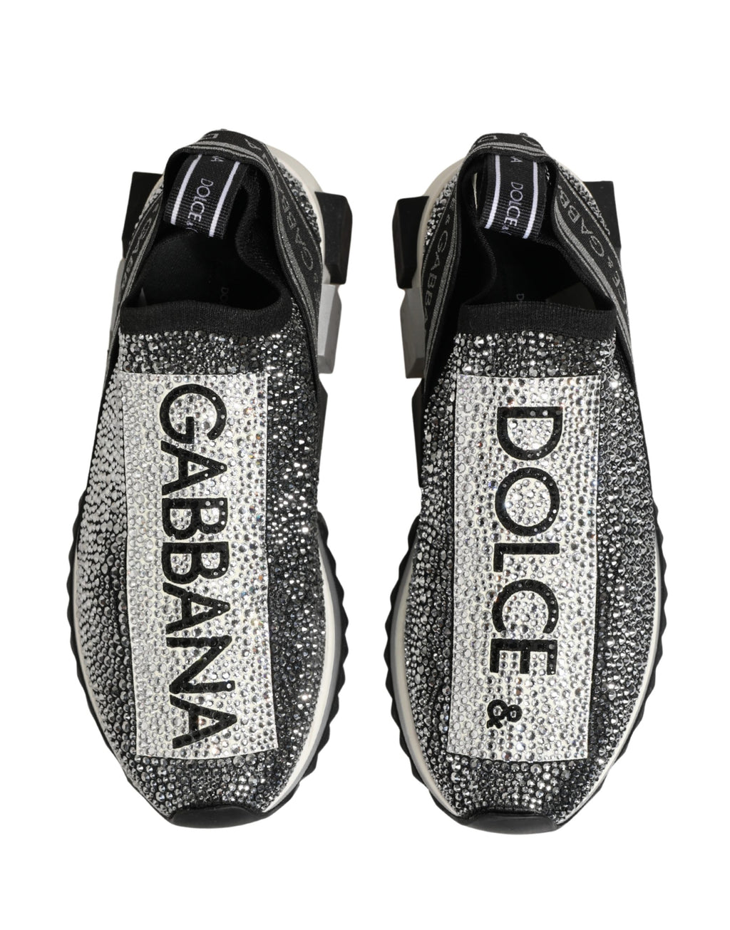 Silver Crystal Logo Slip On Sorrento Sneakers Shoes