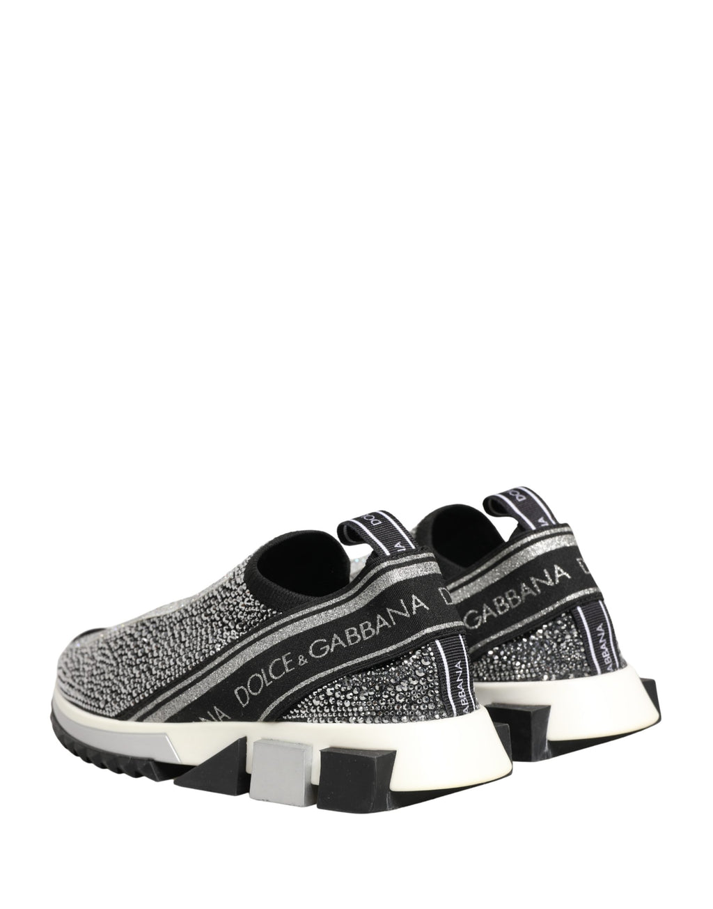 Silver Crystal Logo Slip On Sorrento Sneakers Shoes