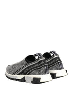 Silver Crystal Logo Slip On Sorrento Sneakers Shoes