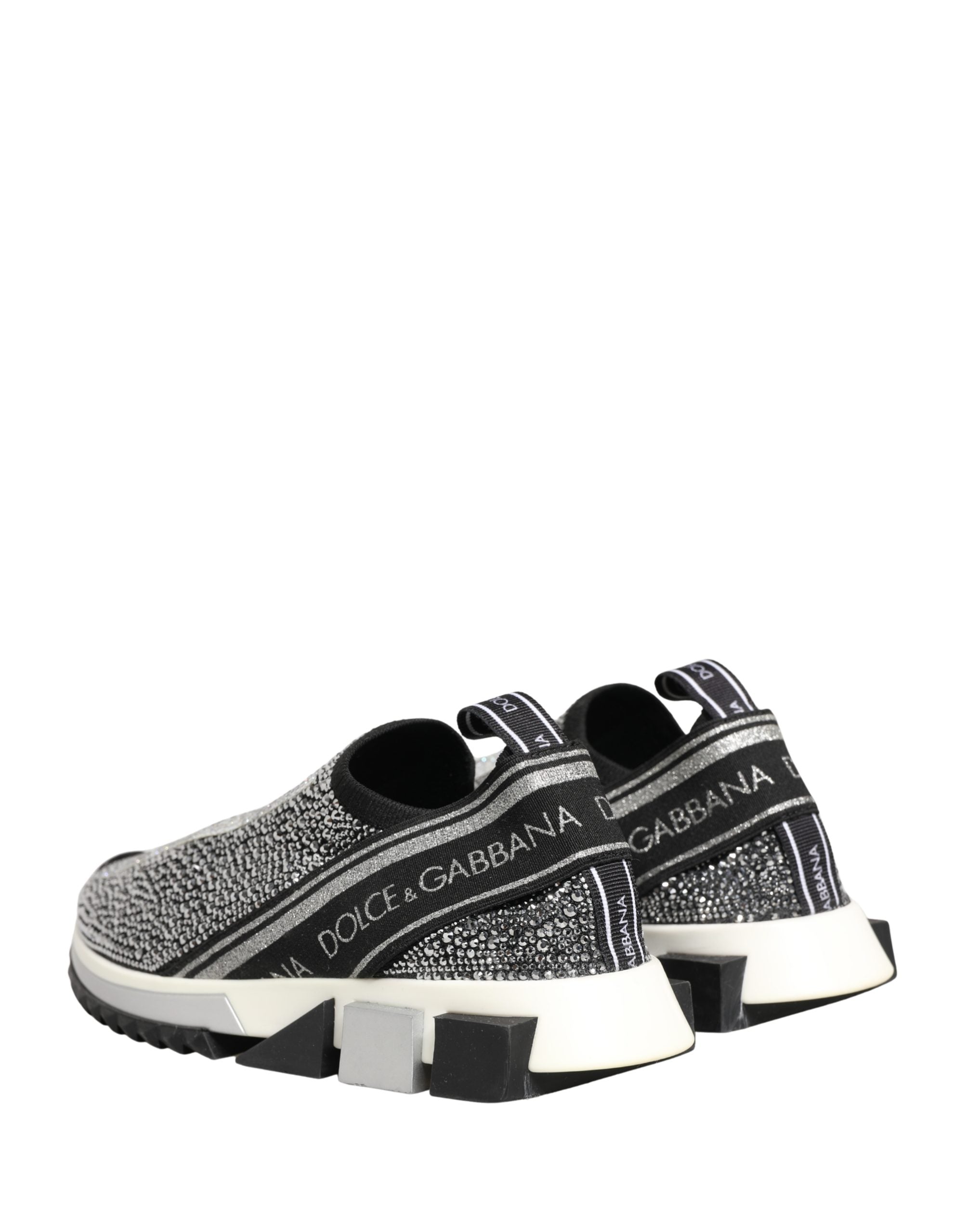 Silver Crystal Logo Slip On Sorrento Sneakers Shoes