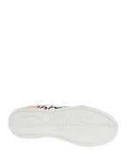 White Pink Lace Up Low Top Sneakers Shoes