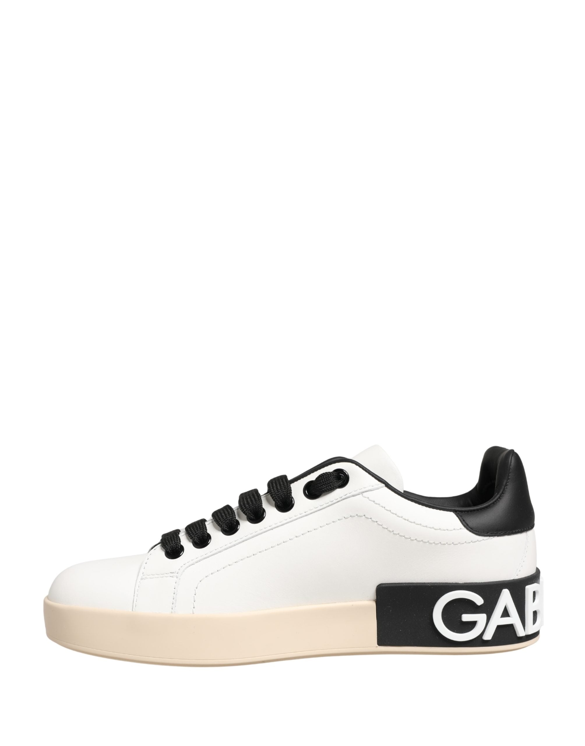 White Low Top Portofino Leather Sneakers Shoes
