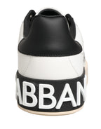 White Low Top Portofino Leather Sneakers Shoes