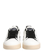 White Low Top Portofino Leather Sneakers Shoes