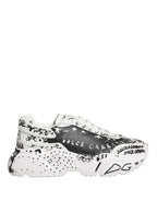 White Daymaster Graffiti Low Top Sneakers Shoes