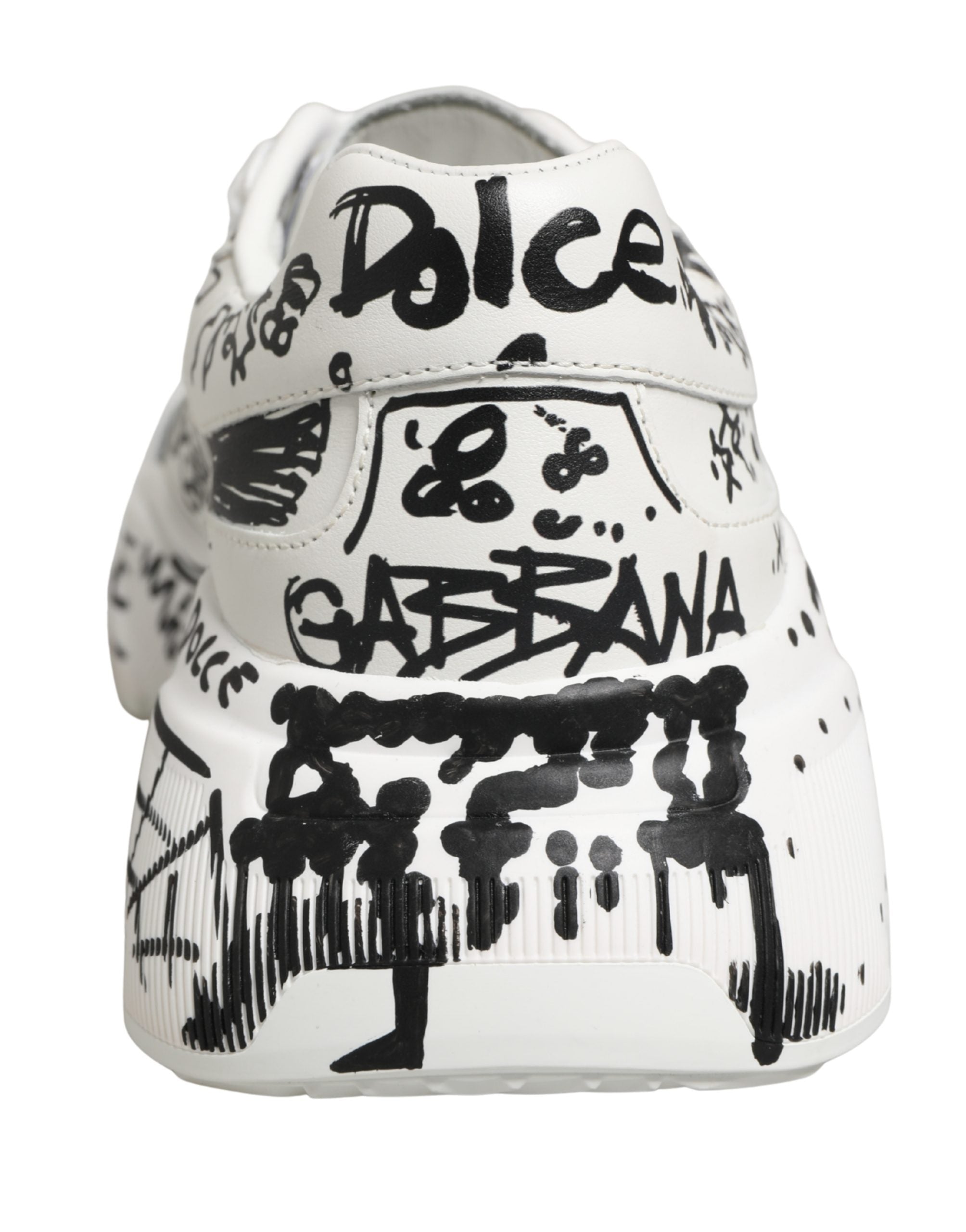 White Daymaster Graffiti Low Top Sneakers Shoes