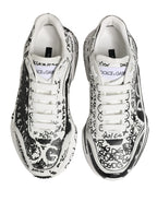 White Daymaster Graffiti Low Top Sneakers Shoes