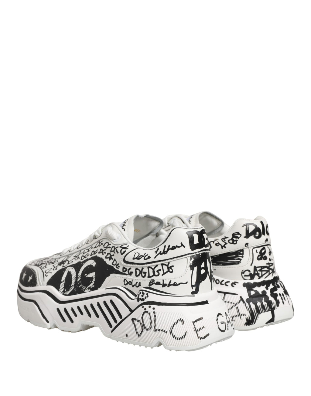 White Daymaster Graffiti Low Top Sneakers Shoes