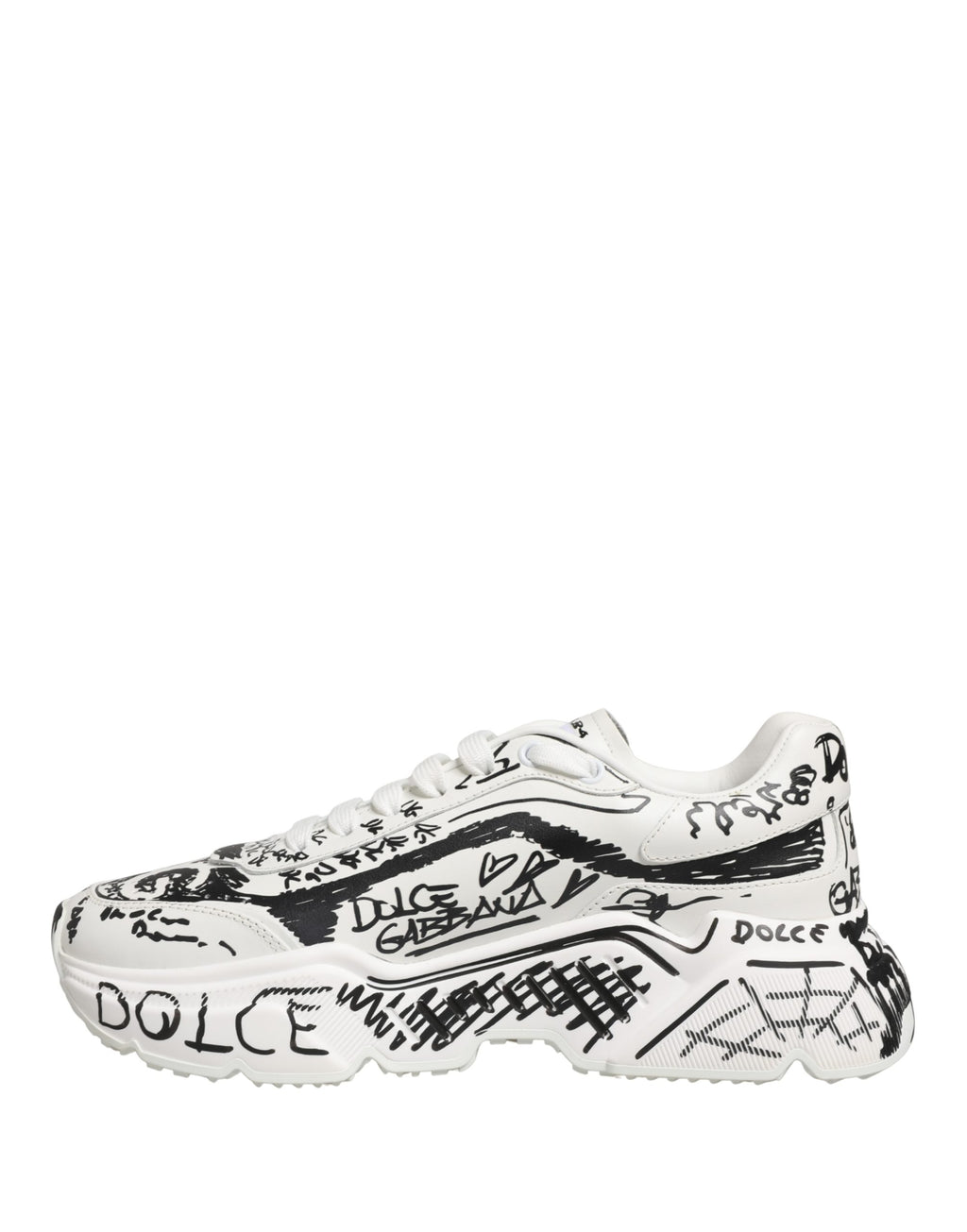White Daymaster Graffiti Low Top Sneakers Shoes