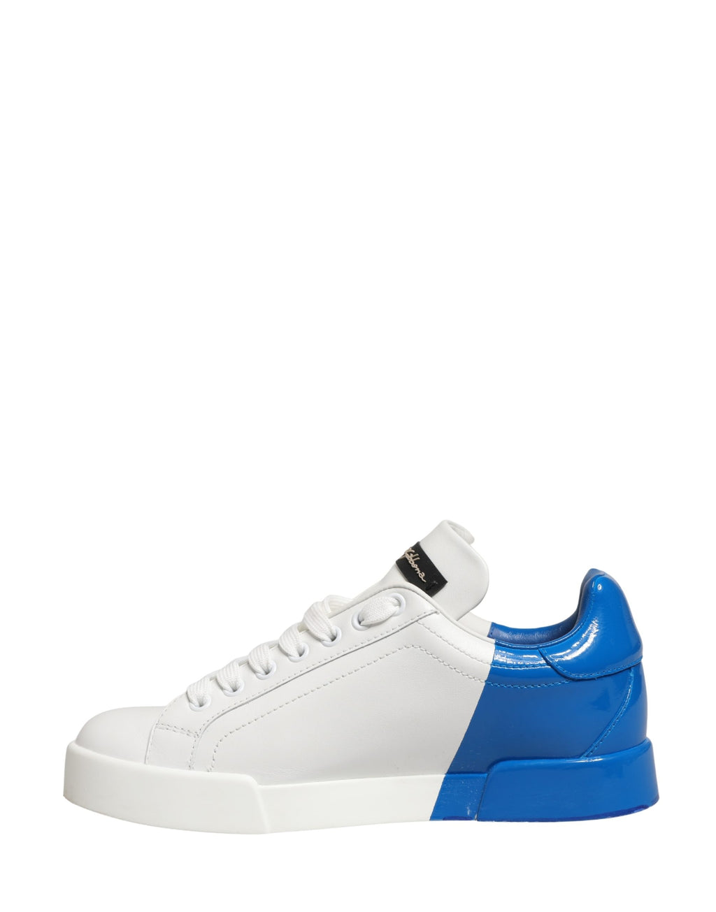 White Blue Lace Up Low Top Sneakers Shoes
