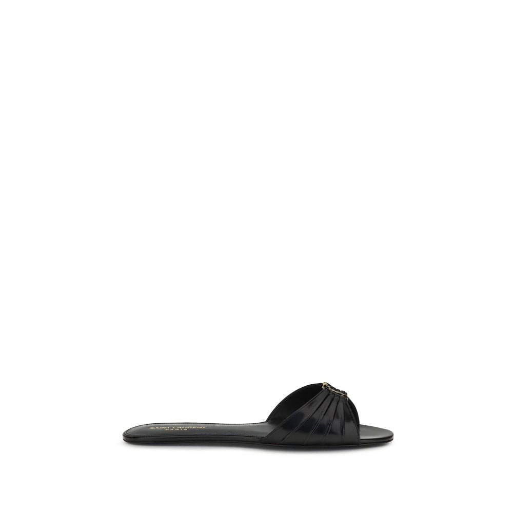 Black Calf Leather Bos Taurus Sandals