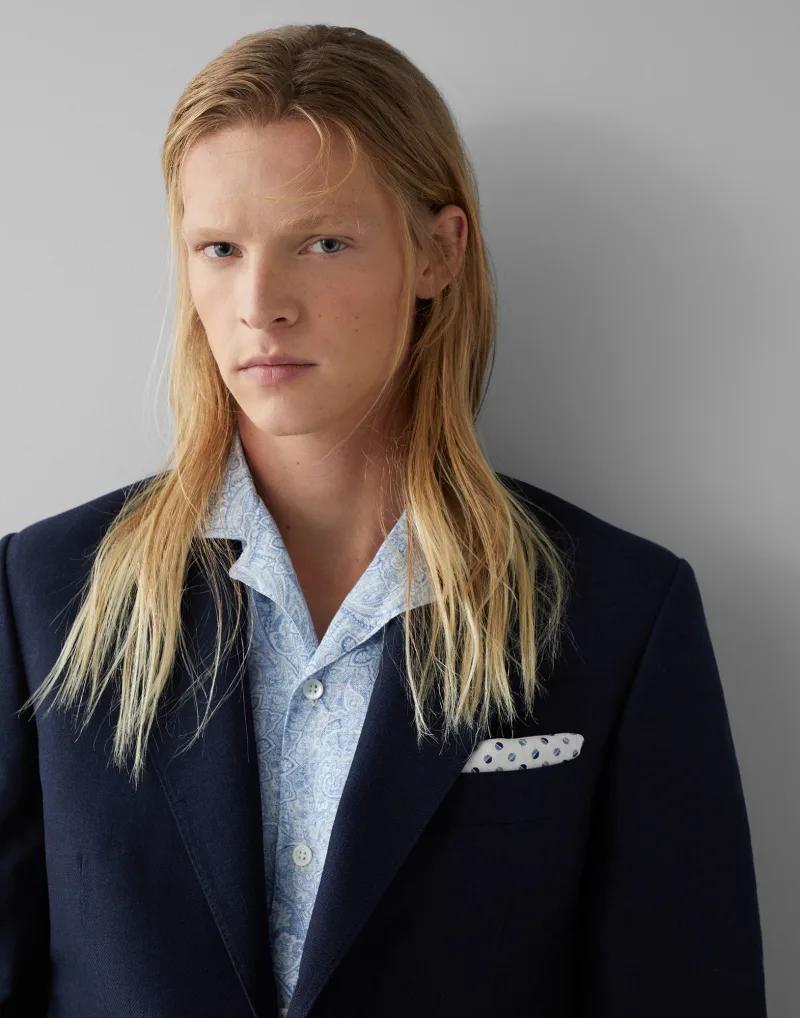 Blue Cotton Blazer