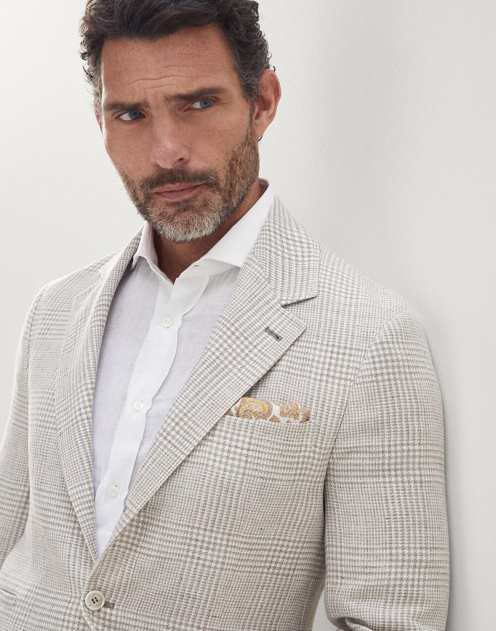 Beige Linen Blazer