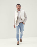 Beige Linen Blazer