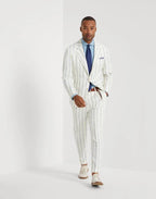 Bicolor Linen Two-Piece Suit