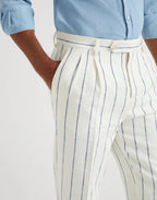 Bicolor Linen Two-Piece Suit