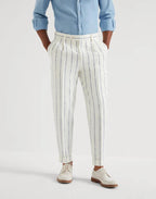 Bicolor Linen Two-Piece Suit