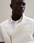 Bicolor Cotton Full-Length Jacket