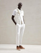 Bicolor Cotton Full-Length Jacket