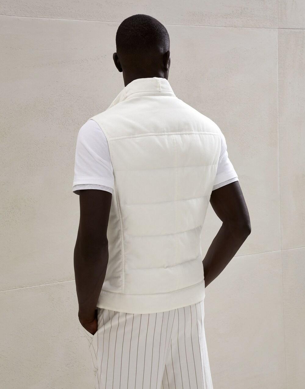 Bicolor Cotton Full-Length Jacket