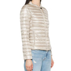 Beige Polyamide Full-Length Jacket