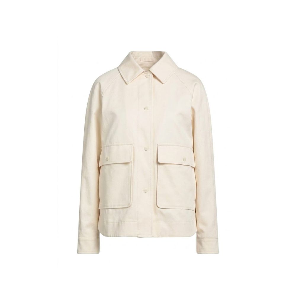 White Cotton Full-Length Jacket