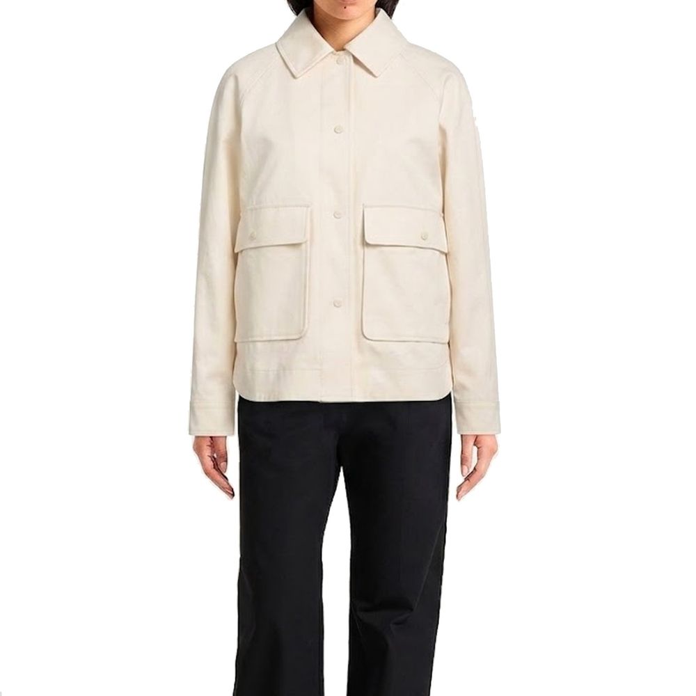 White Cotton Full-Length Jacket